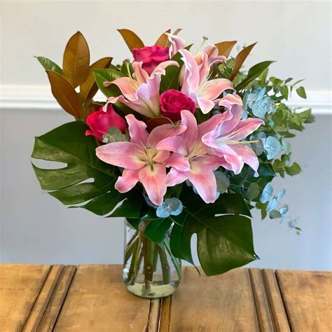 Classic Lilies And Roses Stalks And Stems