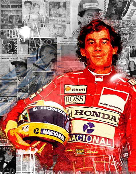 Urban Ayrton Senna Collages By Lito Maurício Nocêra Artmajeur