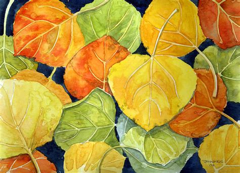 Watercolor Leaves Painting By Mark Jennings