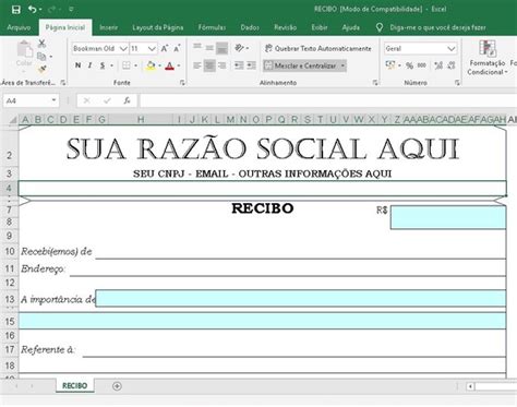 Modelo De Recibo Excel Software Melhor Pre O No Mercado Livre Brasil