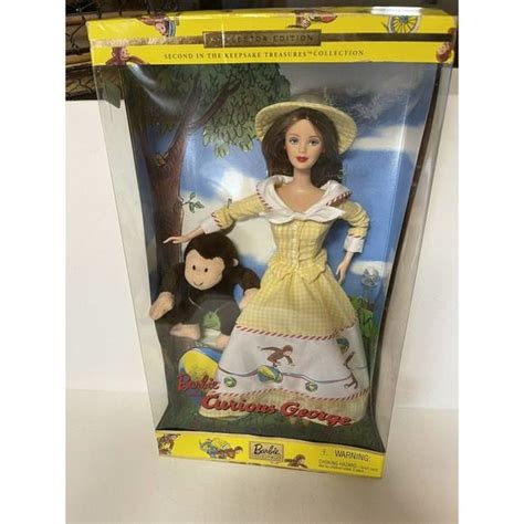 Mattel Collector Edition Barbie And Curious George Doll New In Box 2000