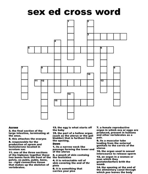 Reproductive Health Crosswords Word Searches Bingo Cards Wordmint