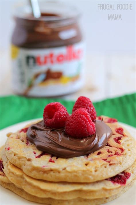 Frugal Foodie Mama Raspberry Swirl Pancakes With Nutella