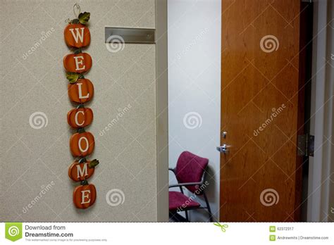 Office Welcome Sign Stock Image Image Of Next Place 62372317