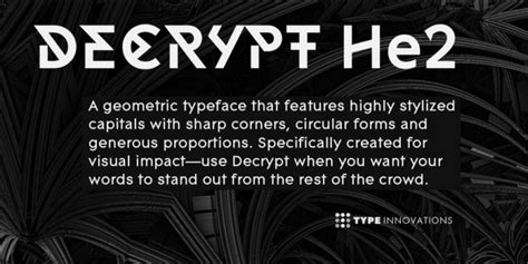 Encrypt a word in md5, or decrypt your hash by comparing it with our online decrypter containing 15,183,605,161 unique md5 hashes for free. Decrypt He2 Font DOWNLOAD | Download fonts, Font shop ...