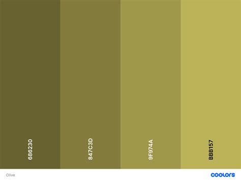 Olive Green Color Swatches
