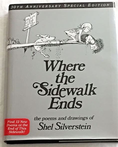 Shel Silverstein Where The Sidewalk Ends Hardcover Book W Dj 30