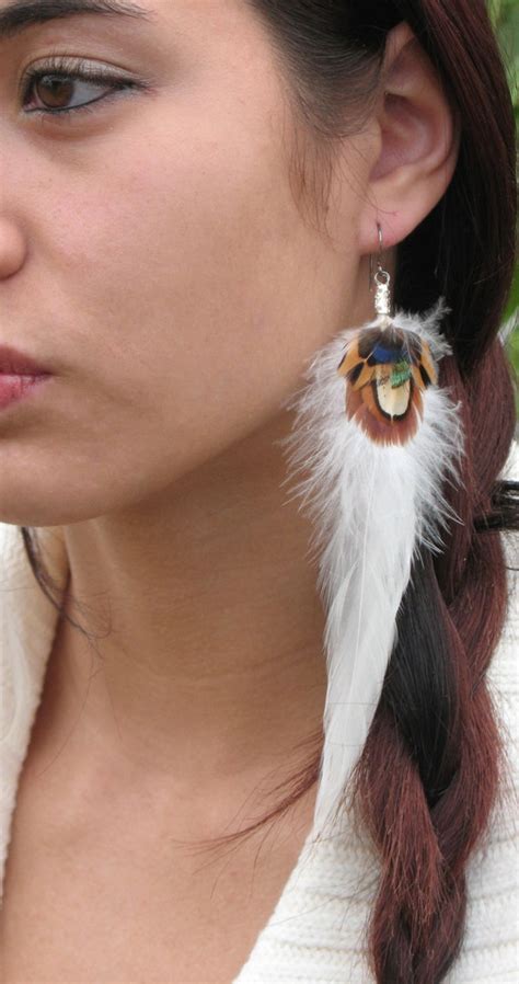 Native American Feather Earrings Country By Sweetcrackers On Etsy