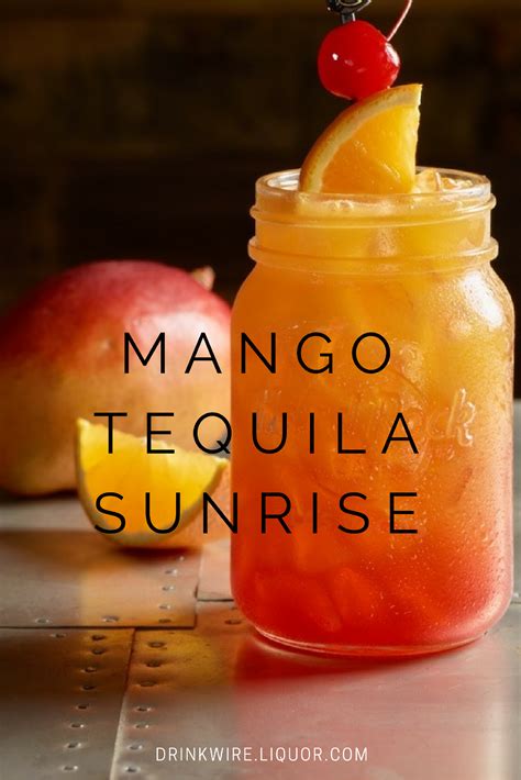 The Mango Tequila Sunrise One Of Our Favorite Classics With A Fruity Twist Alcohol Drink
