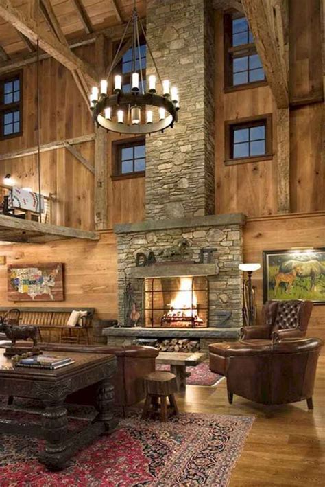 60 Stunning Log Cabin Homes Fireplace Design Ideas