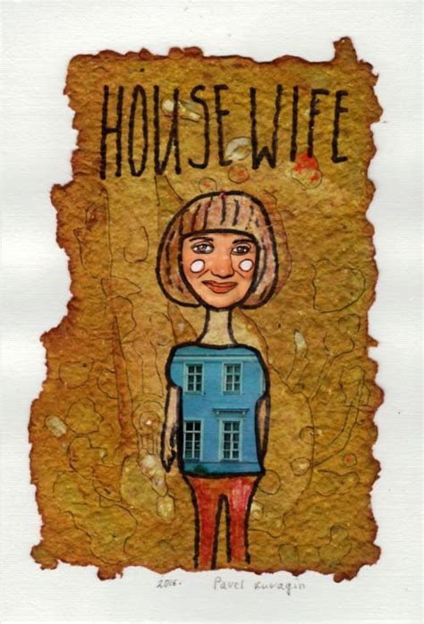 A Drawing Of A Woman With The Words Housewife On It