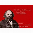 Michail Bakunin | Zitat Postkarte - Das Unmögliche