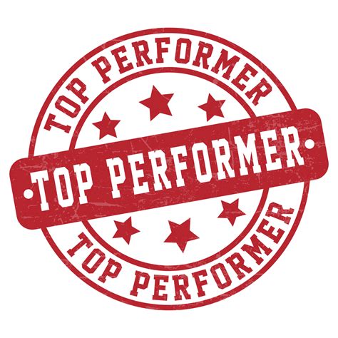 Top Performers Badge Rubber Top Performer Stamp Seal Label Button