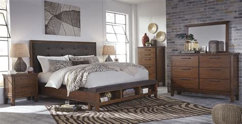 Buy trinell 4 pc bedroom set: Ashley Ralene Brown Bedroom Set | Mathis Brothers Furniture