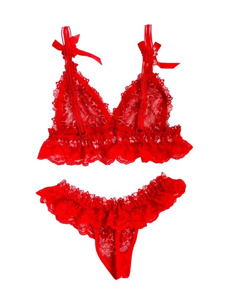 Zimisa Red Lace Lingerie Set Buy Bras Panties Nightwear Swimwear Sportswear Lingerie