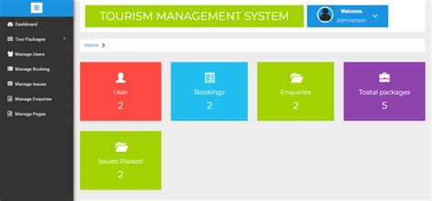 Tourism Management System Hub Of Tutorials Free Tutorials