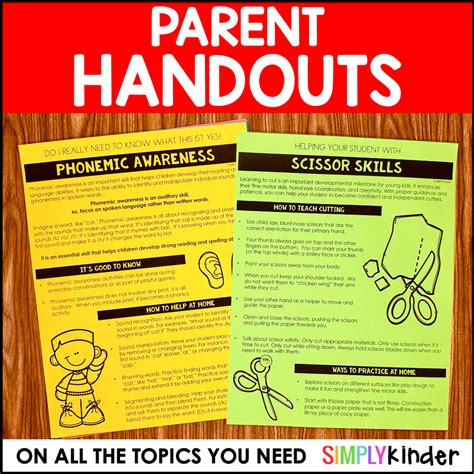 Parent Handouts Parent Teacher Conferences Handouts For Preschool