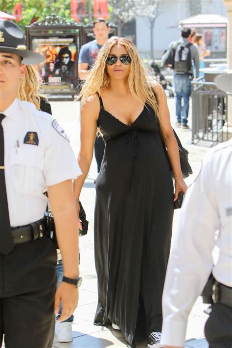 Pregnant Ciara Shopping At The Grove In West Hollywood