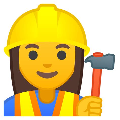 Woman Construction Worker Emoji Clipart Free Download Transparent Png