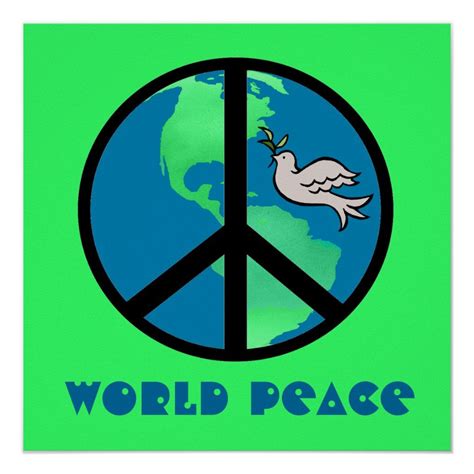 World Peace Sign Poster Peace Poster Peace World Peace
