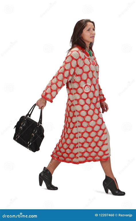 Woman In A Hurry Stock Photo Image Of Action Coat Gander 12207460
