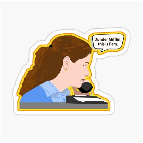 Dunder Mifflin This Is Pam Sticker For Sale By Pickledbeets Redbubble