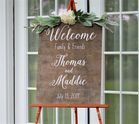 Wedding Welcome Sign Welcome To Our Wedding Sign Welcome Etsy