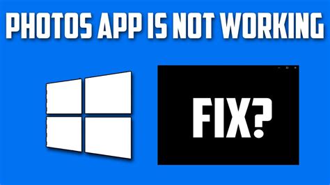 How To Fix Windows 10 Photos App Is Not Working Solved Youtube