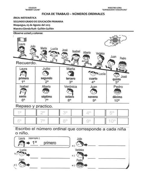 422429101 Fichas Numeros Ordinales Pdf