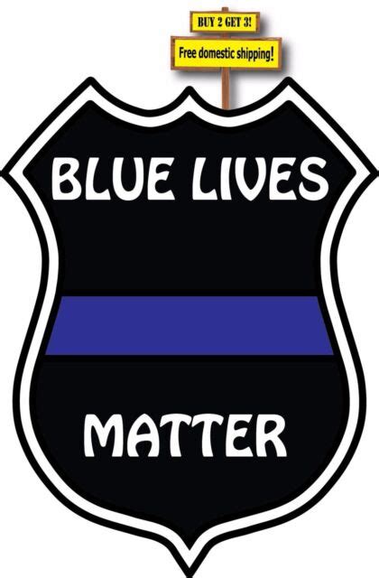 Blue Lives Matter Badge Support Our Police Decalsticker P99 Ebay