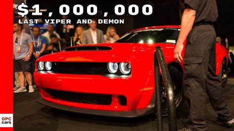 Last Dodge Viper And Challenger Srt Demon Sell For 1 Million Youtube