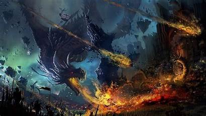 Dragon 3d Fire Battle War Flame Fall