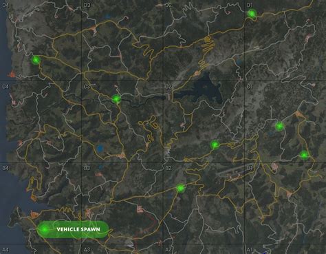Scum Vehicle Spawn Locations Map