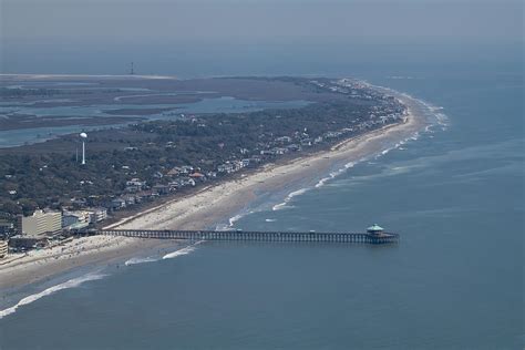 Folly Beach South Carolina Aerial Photograph By Dustin K Ryan