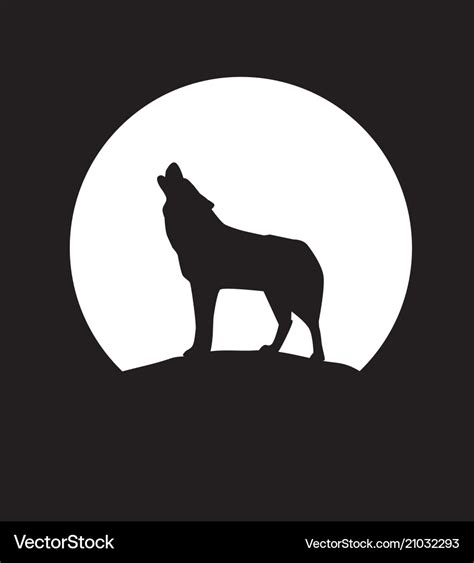 Wolf Silhouettes Royalty Free Vector Image Vectorstock
