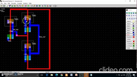 Lecture8part 3cmos 21 Mux Using Transmission Gate In Microwind Youtube