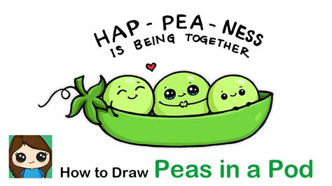 How To Draw Peas In A Pod Cute Pun Art 1