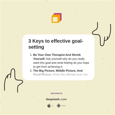 3 Keys To Effective Goal Setting Deepstash