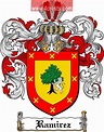 the coat of arms and family crest is shown in red, yellow and white colors