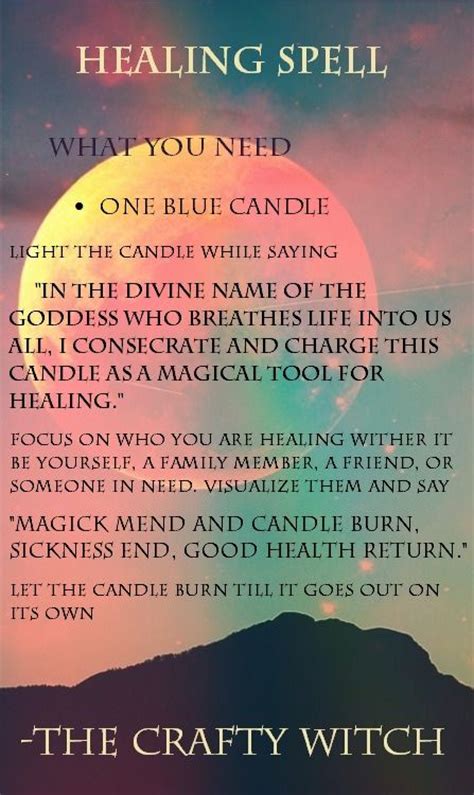 The Crafty Witch Healing Spell Pinned By The Mystics Emporium On