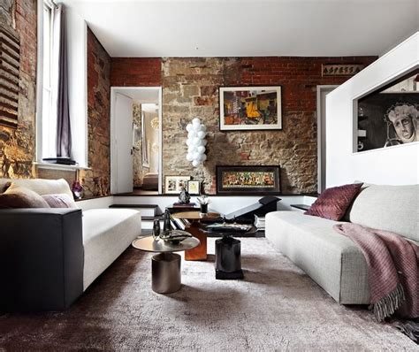 23 Elegant Living Room With Exposed Brick Wall