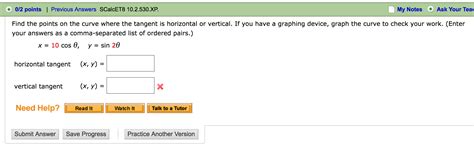 Solved Find The Points On The Curve Where The Tangent Is Chegg Com