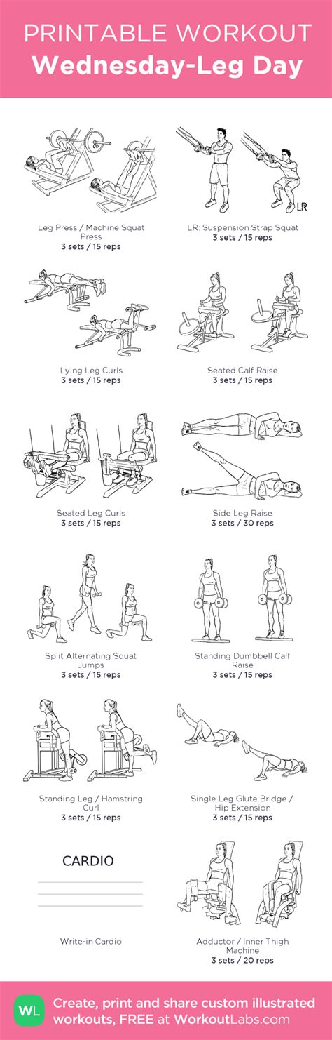 Wednesday Leg Day Free Workout By Workoutlabs Fit