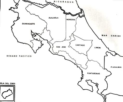 Mapa De Costa Rica Para Colorear Bandera De Costa Rica