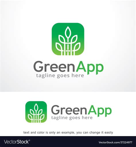 Green App Logo Template Design Royalty Free Vector Image