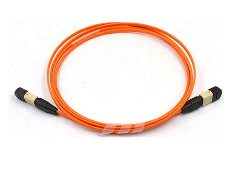 50 125um Ribbon Fiber Optic Cable 12f Mpo Multimode Fiber Patch Cord