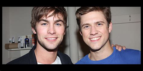 Gossip Girls Chace Crawford Visits Cousin Aaron Tveit At Next To
