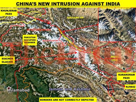 Kashmir valley map shaksgam valley people. China's building a 36-km long road in strategic J&K valley near Siachen