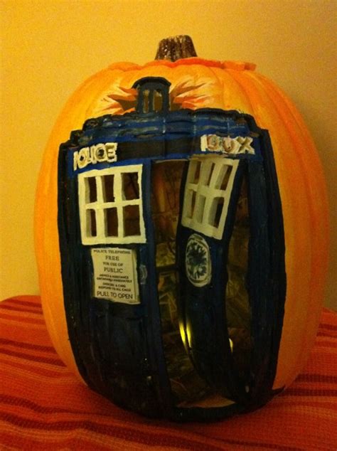 Doctor Who Tardis Pumpkin Carving Pic Global Geek News