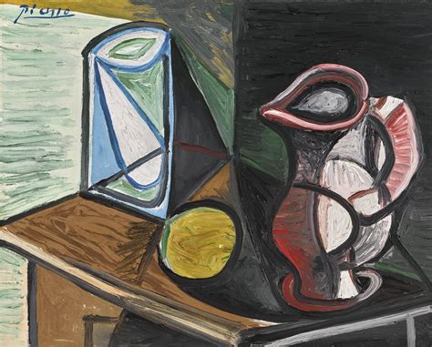 His father was a drawing teacher. picasso, pablo verre et piche ||| still life ||| sotheby's ...
